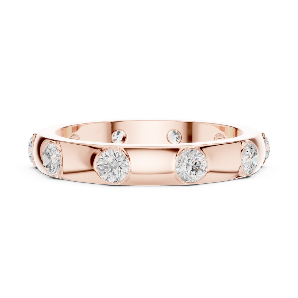 Bezel Set Diamond Band Ring