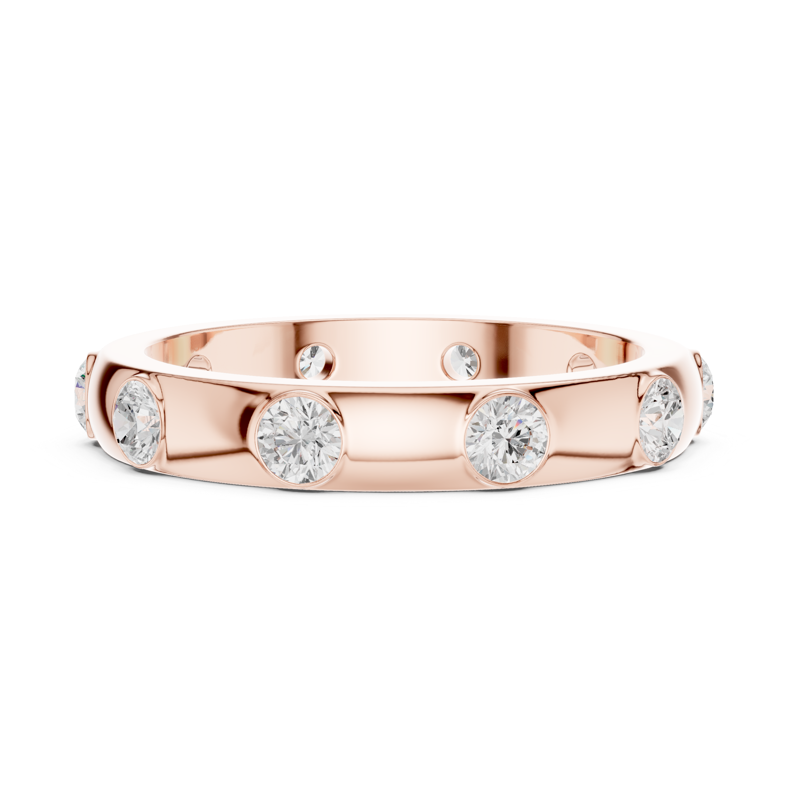 Bezel Set Diamond Band Ring