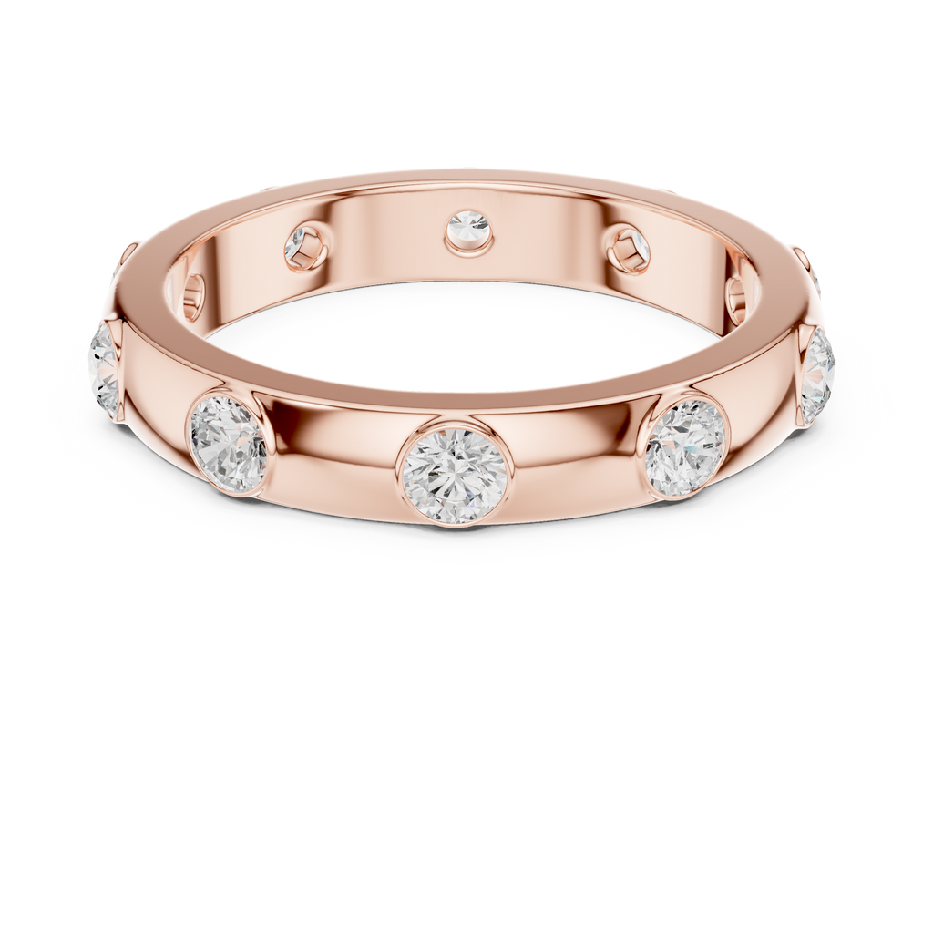 Bezel Set Diamond Band Ring