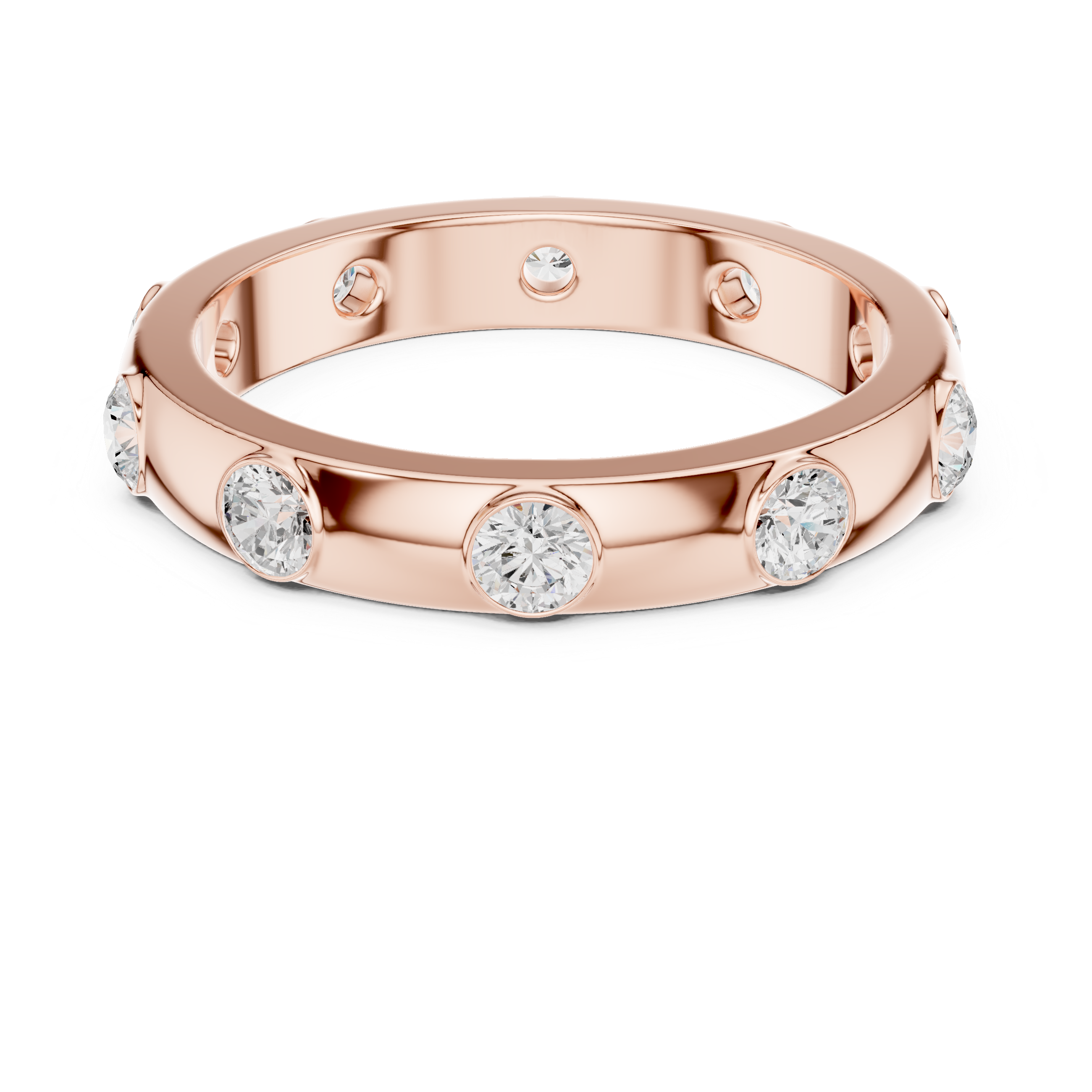 Bezel Set Diamond Band Ring