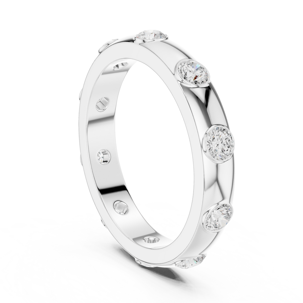 Bezel Set Diamond Band Ring