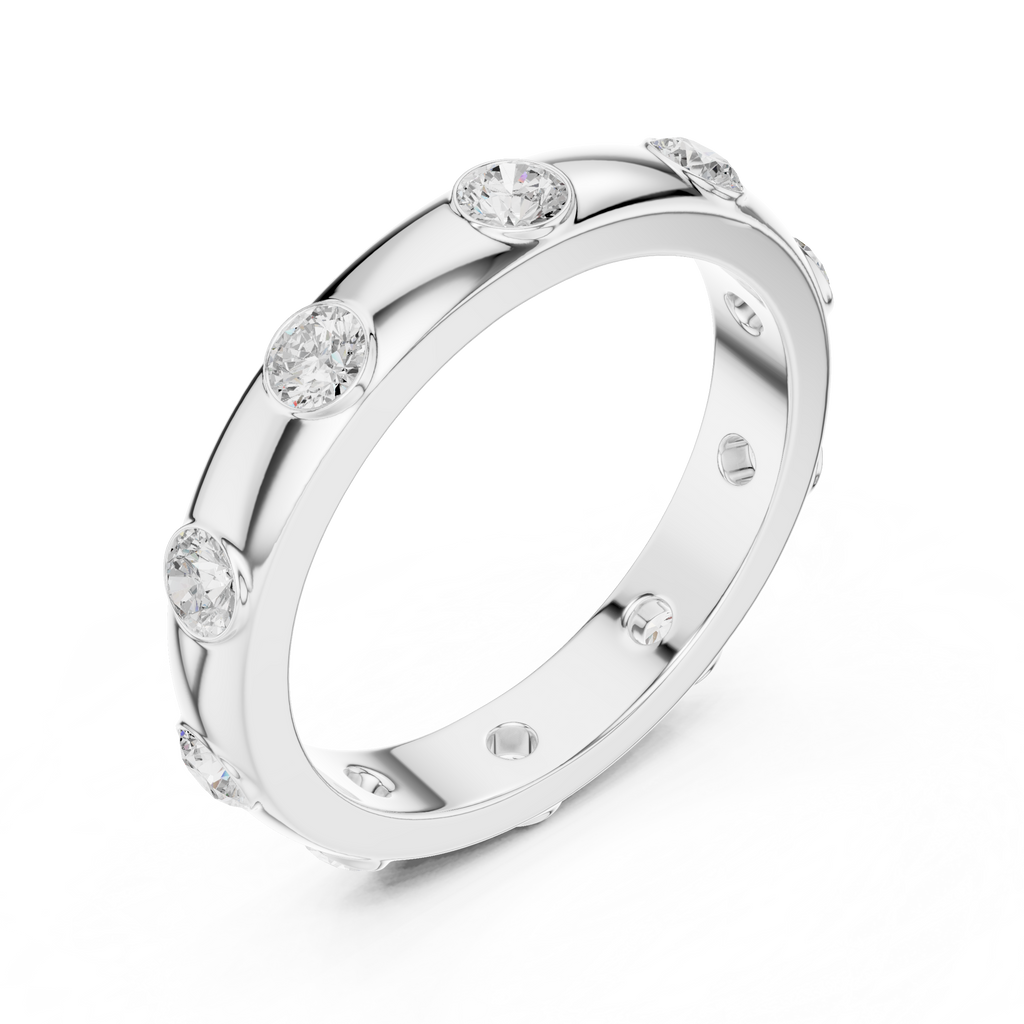 Bezel Set Diamond Band Ring