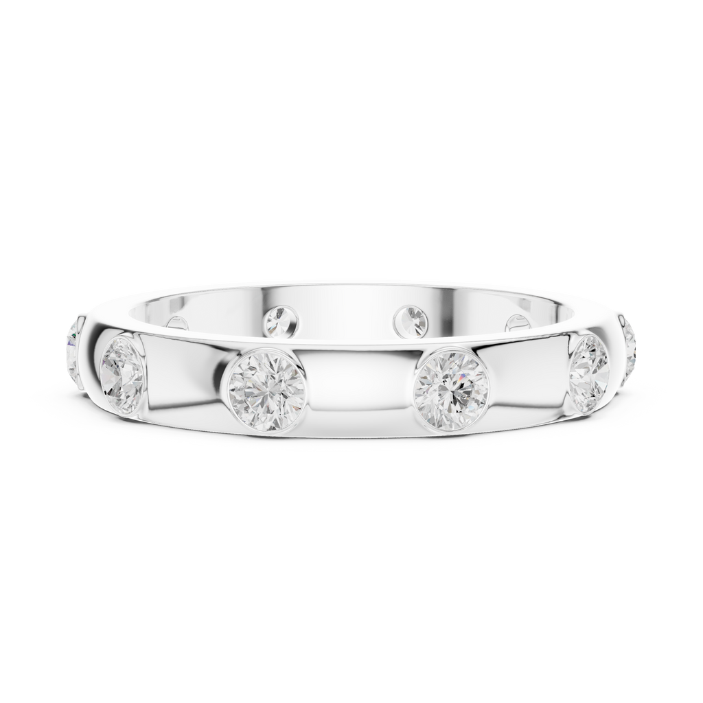 Bezel Set Diamond Band Ring