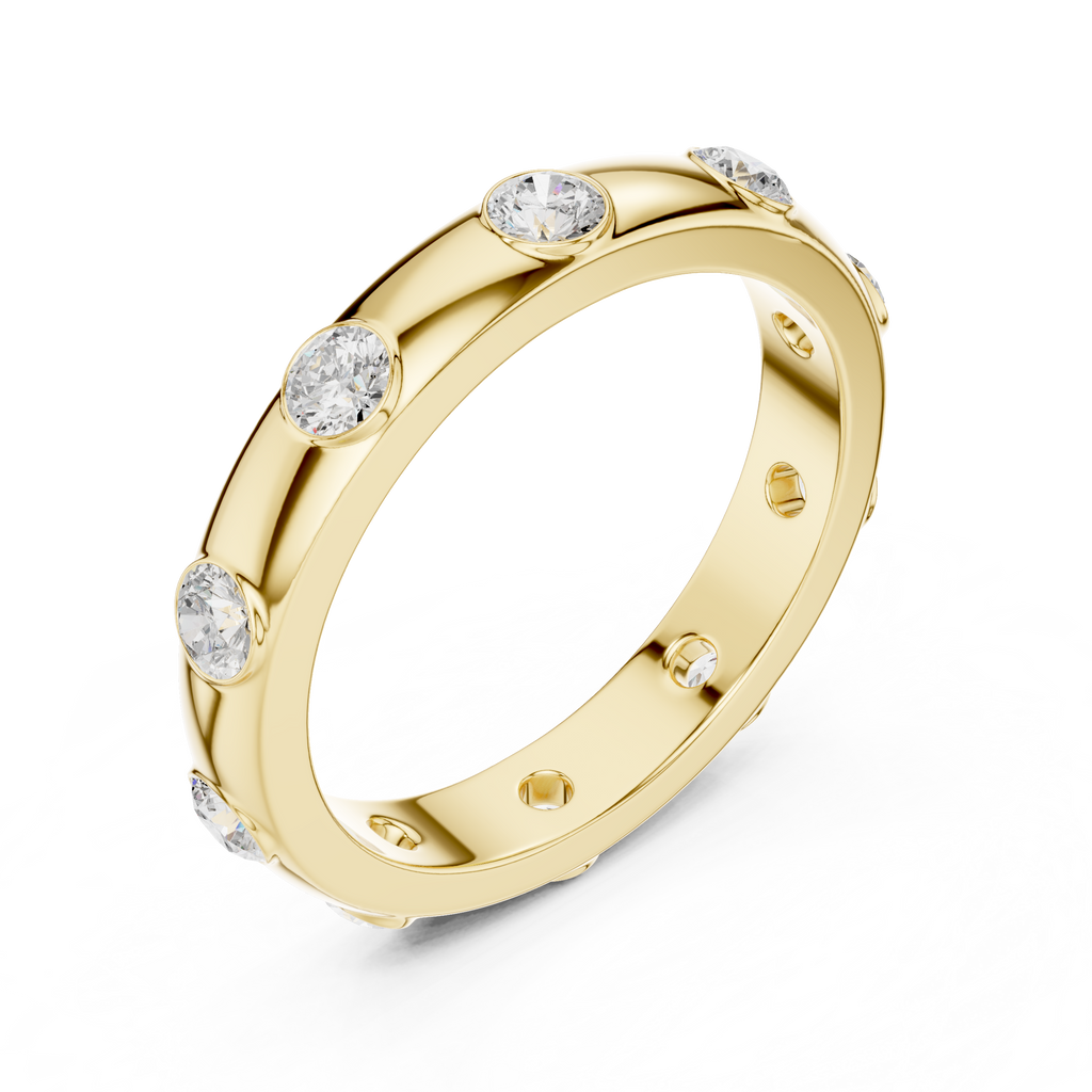 Bezel Set Diamond Band Ring