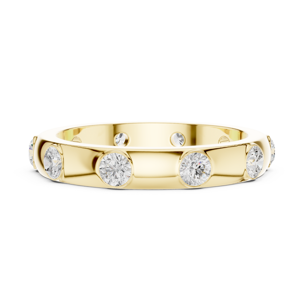 Bezel Set Diamond Band Ring