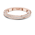 Cross Over Diamond Band Ring