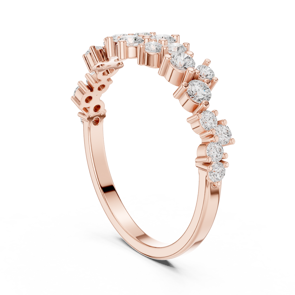 Diamond Crown Cluster Ring