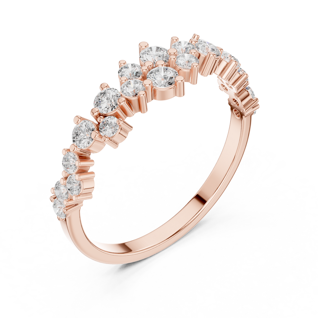 Diamond Crown Cluster Ring