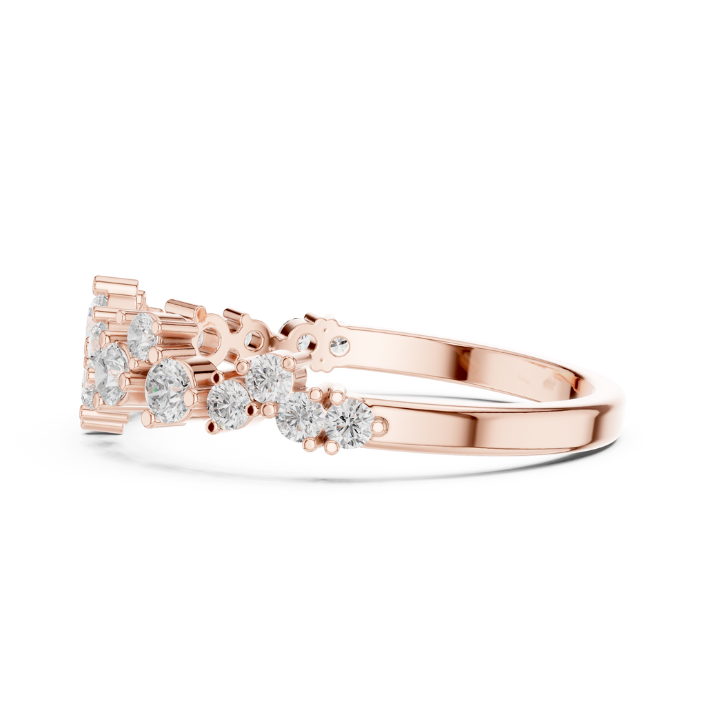 Diamond Crown Cluster Ring