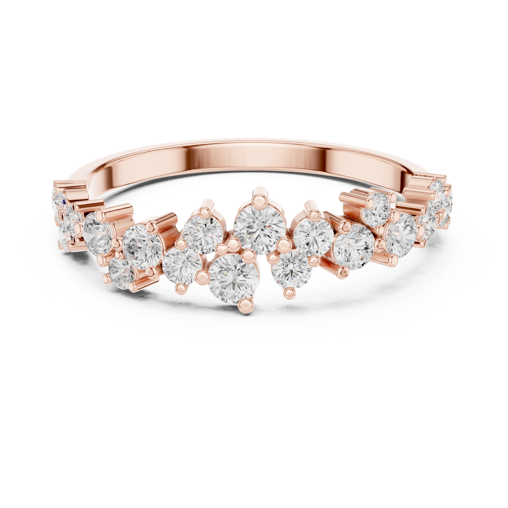 Diamond Crown Cluster Ring
