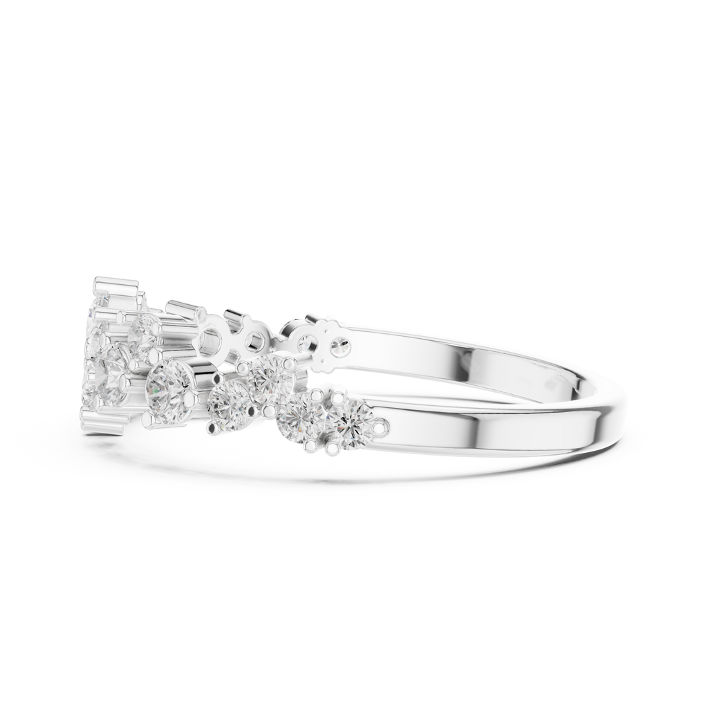 Diamond Crown Cluster Ring