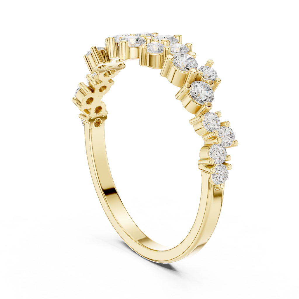 Diamond Crown Cluster Ring