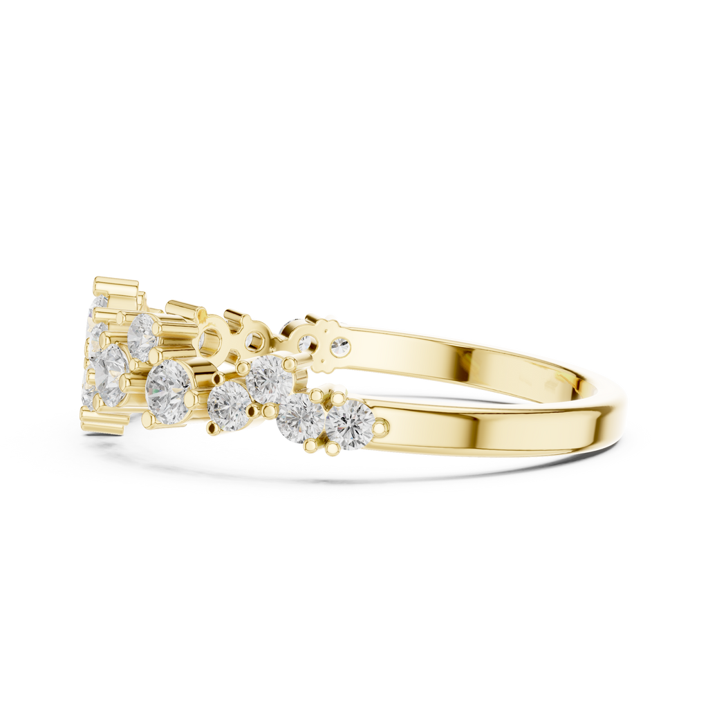 Diamond Crown Cluster Ring