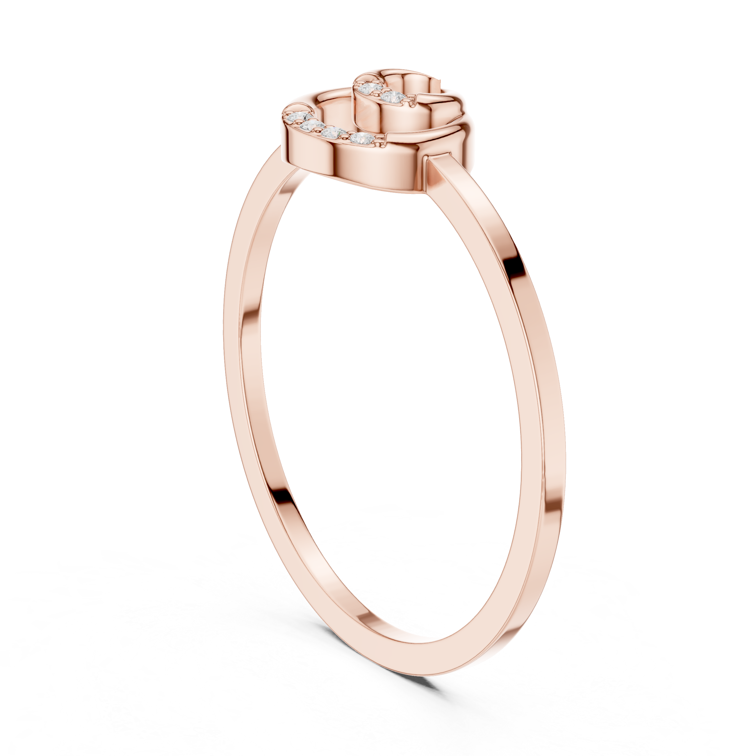Spiral Circle Diamond Ring