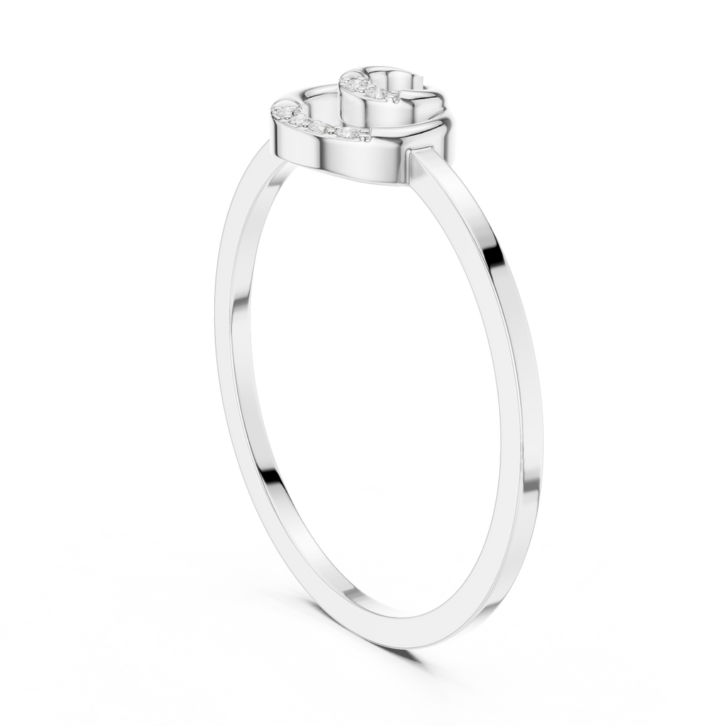 Spiral Circle Diamond Ring