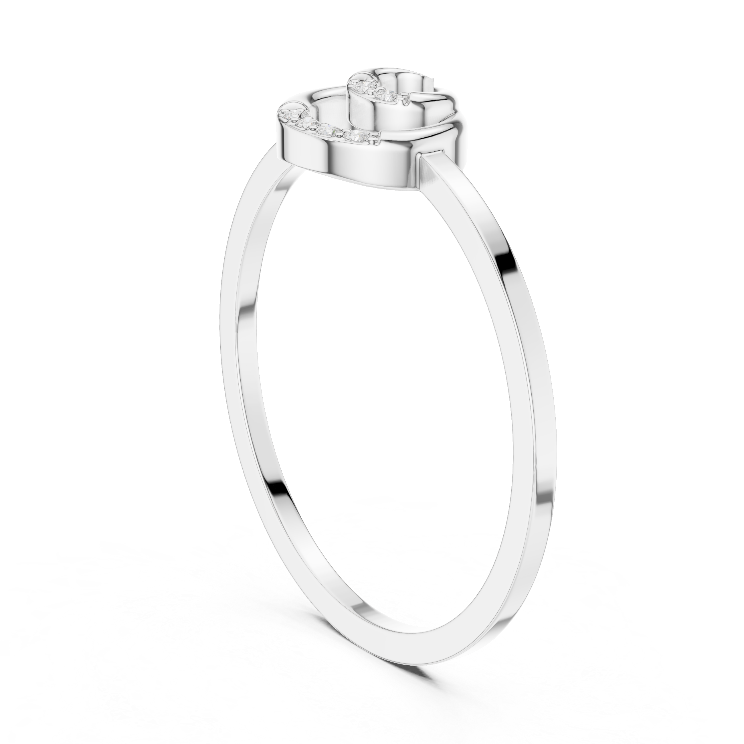 Spiral Circle Diamond Ring