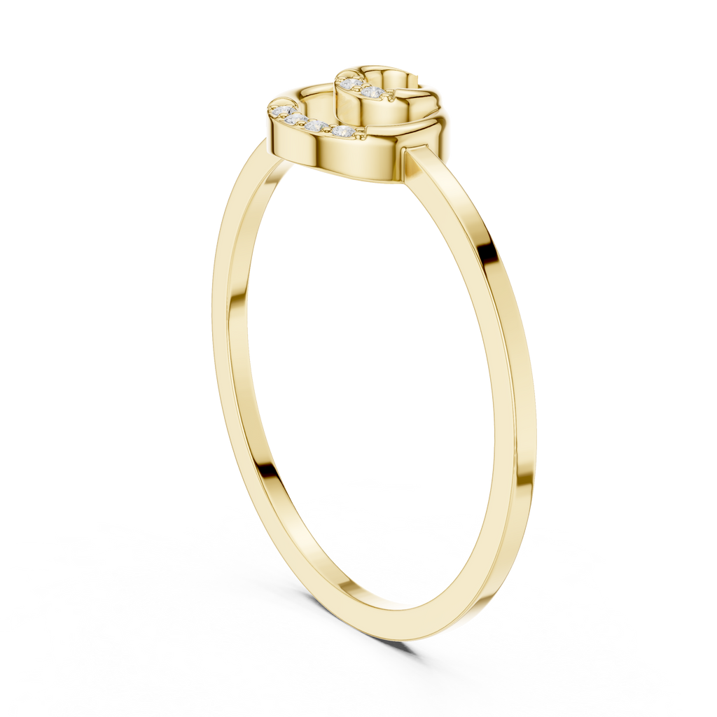 Spiral Circle Diamond Ring