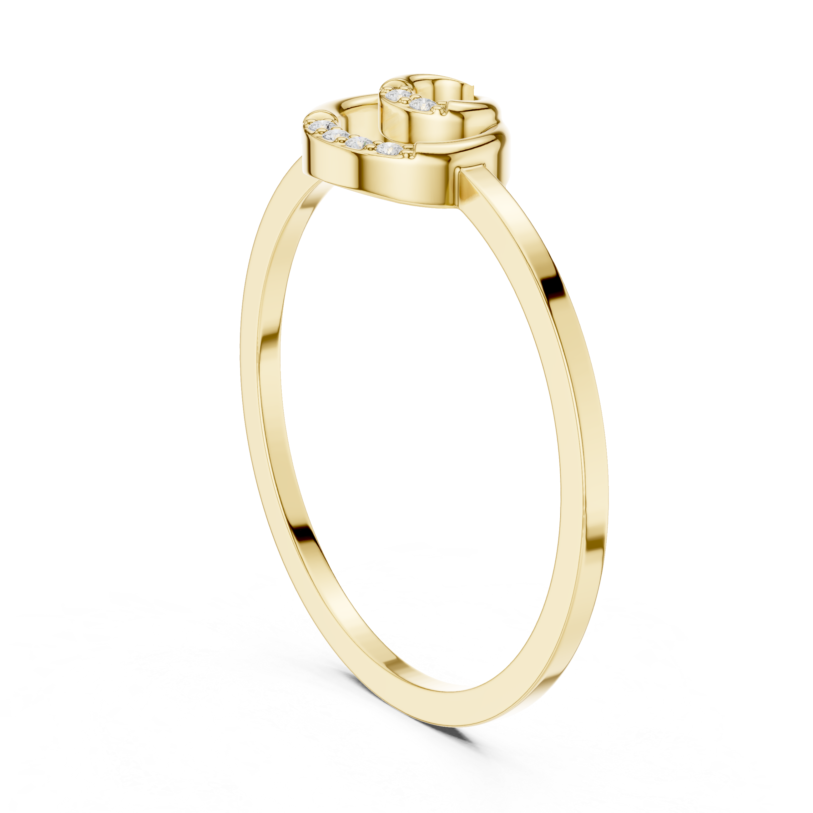 Spiral Circle Diamond Ring