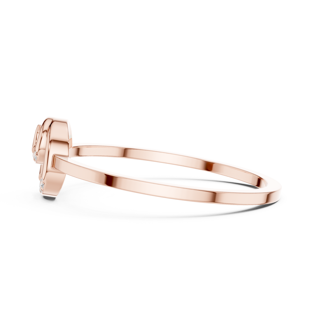 Spiral Circle Diamond Ring