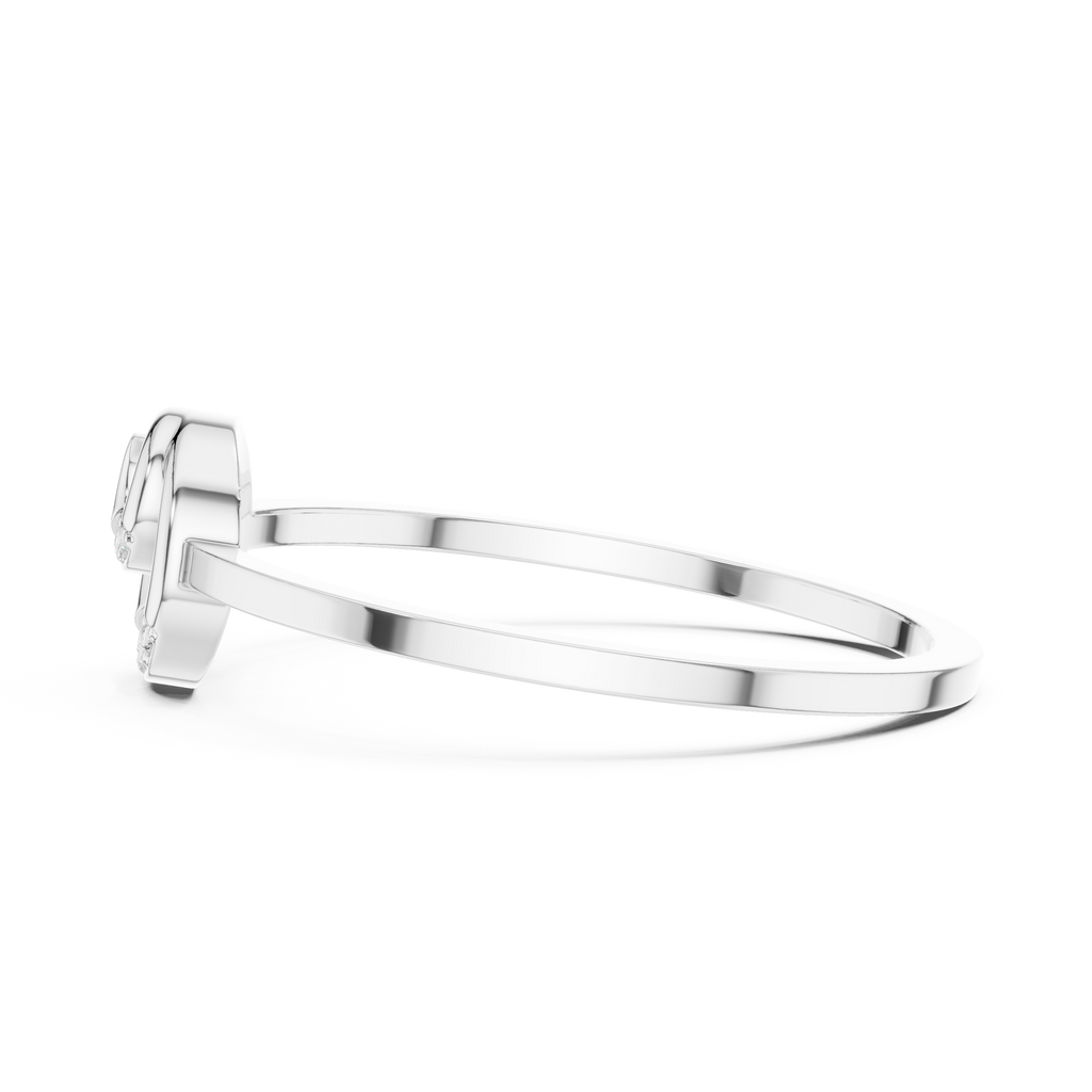 Spiral Circle Diamond Ring