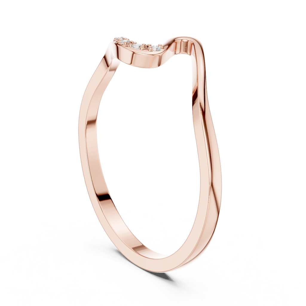 Wave Curve Diamond Ring