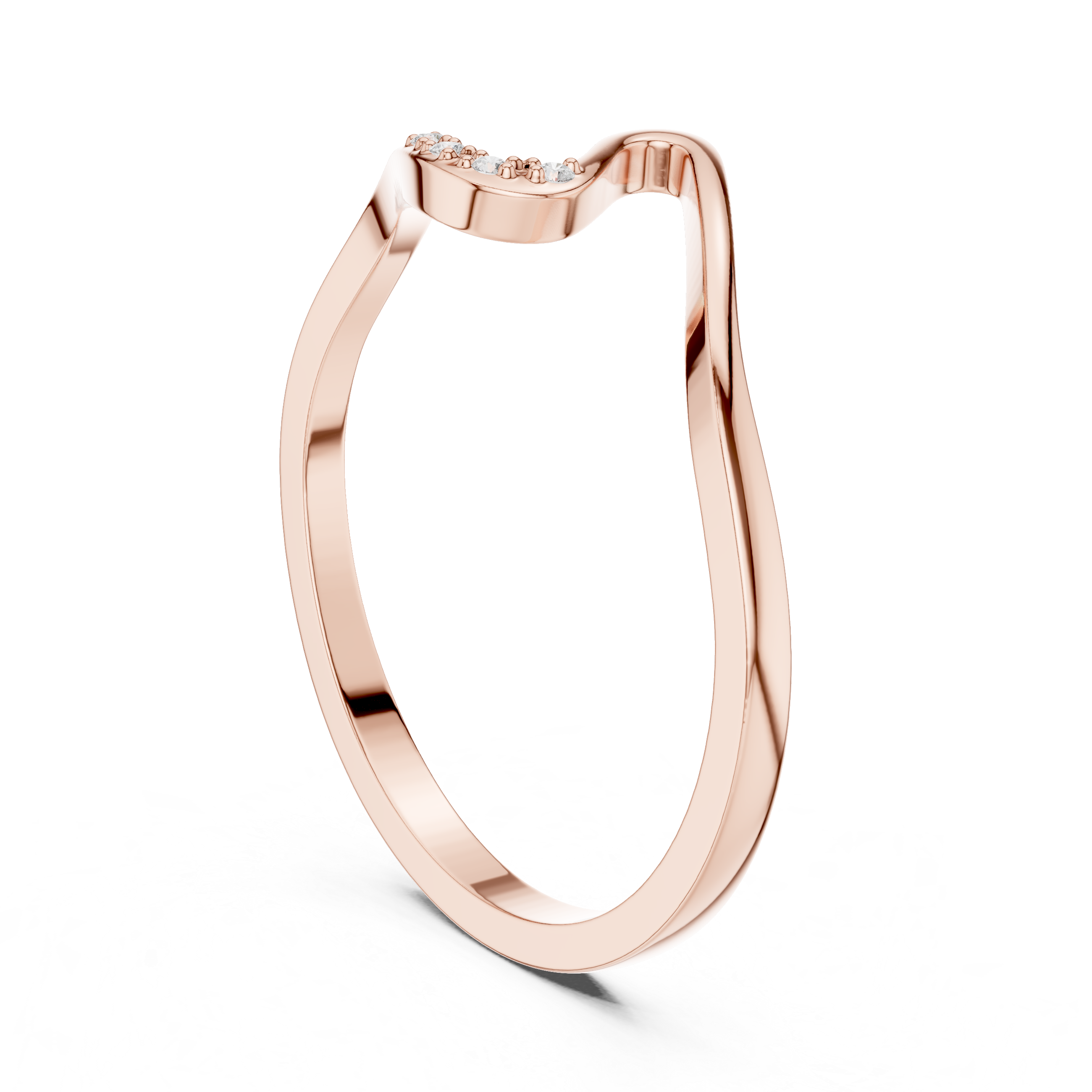 Wave Curve Diamond Ring