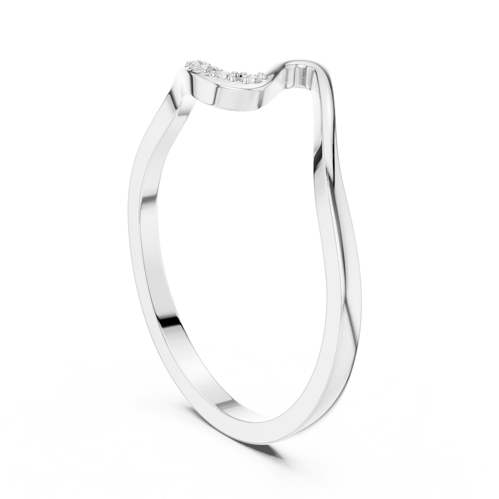 Wave Curve Diamond Ring