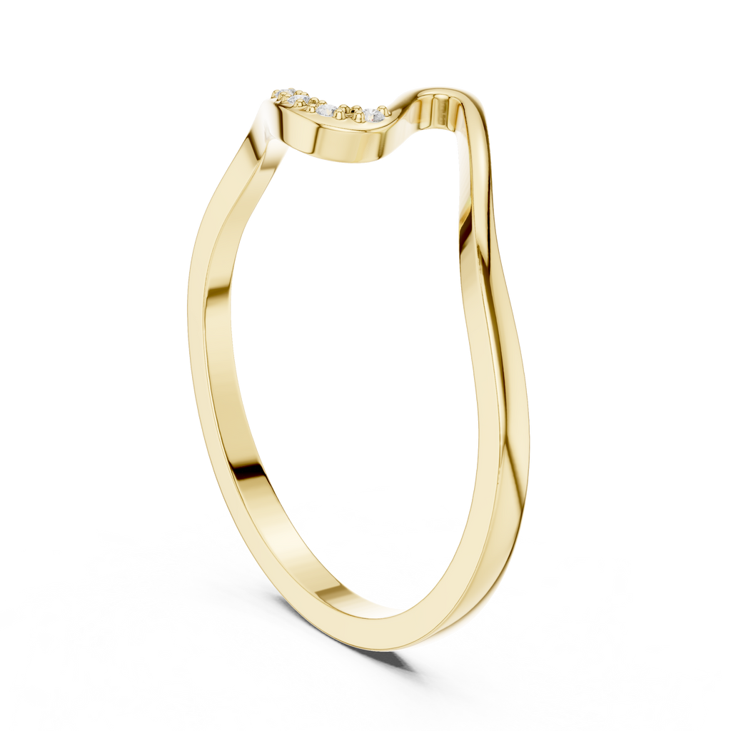 Wave Curve Diamond Ring