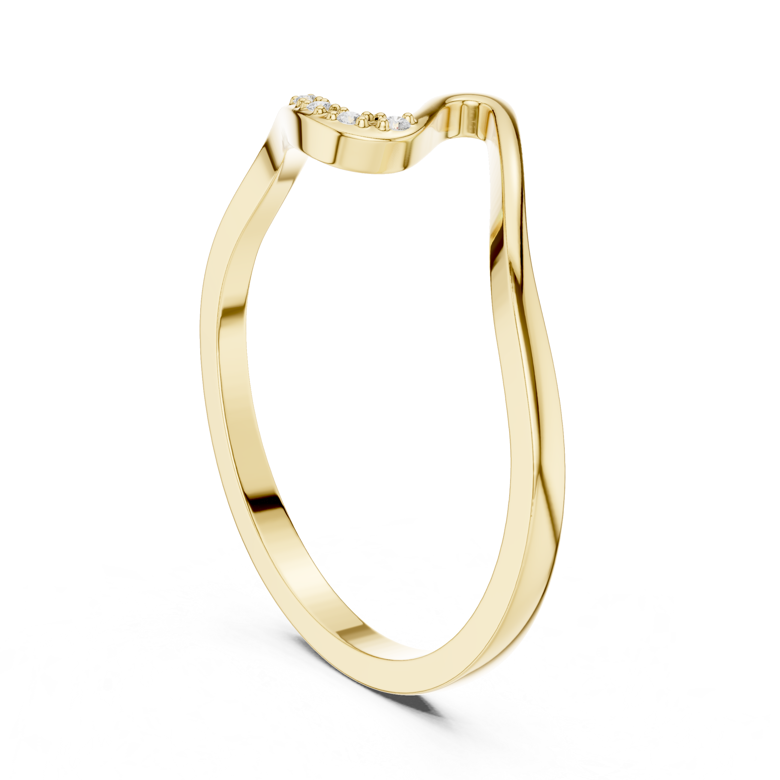 Wave Curve Diamond Ring