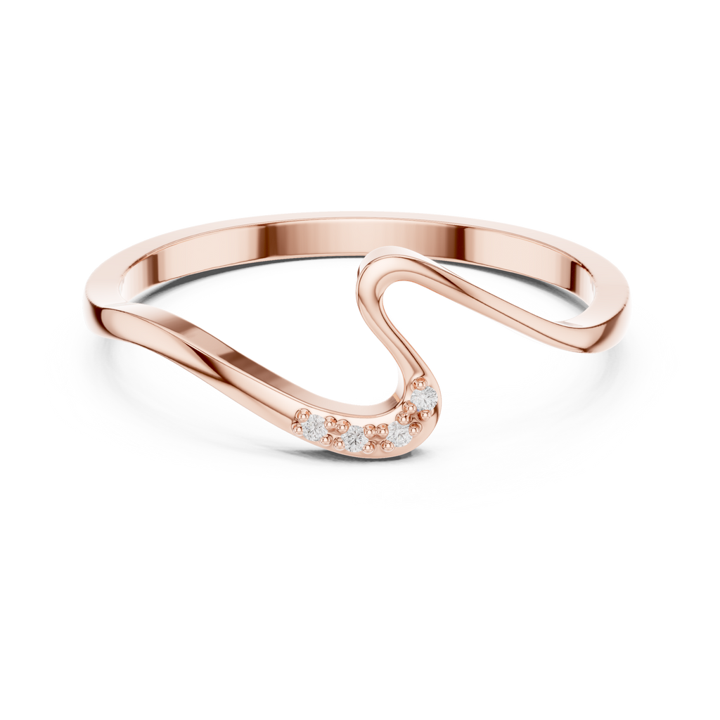 Wave Curve Diamond Ring