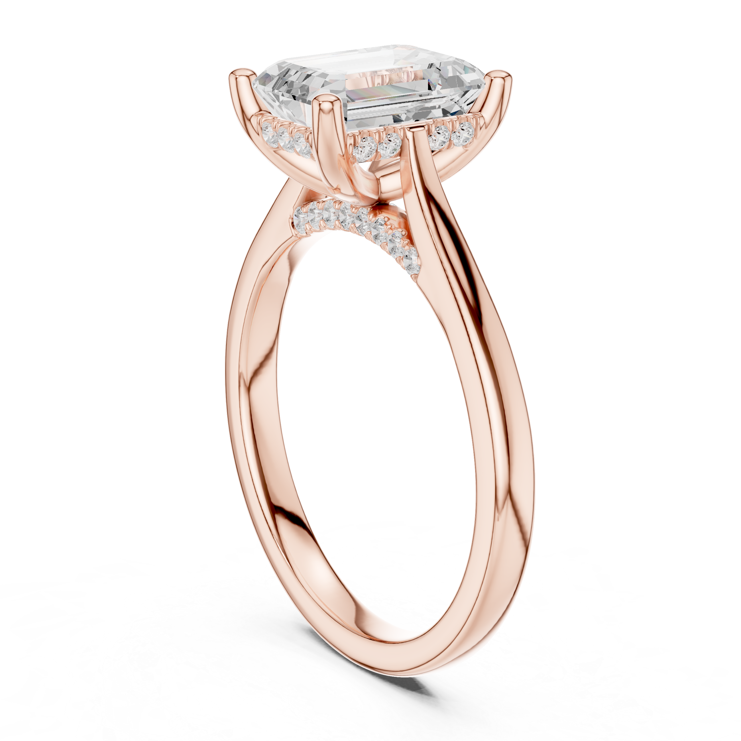 Emerald Cut Diamond Engagement Ring