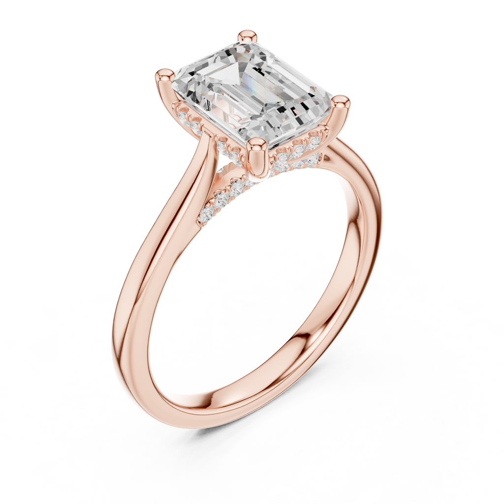 Emerald Cut Diamond Engagement Ring