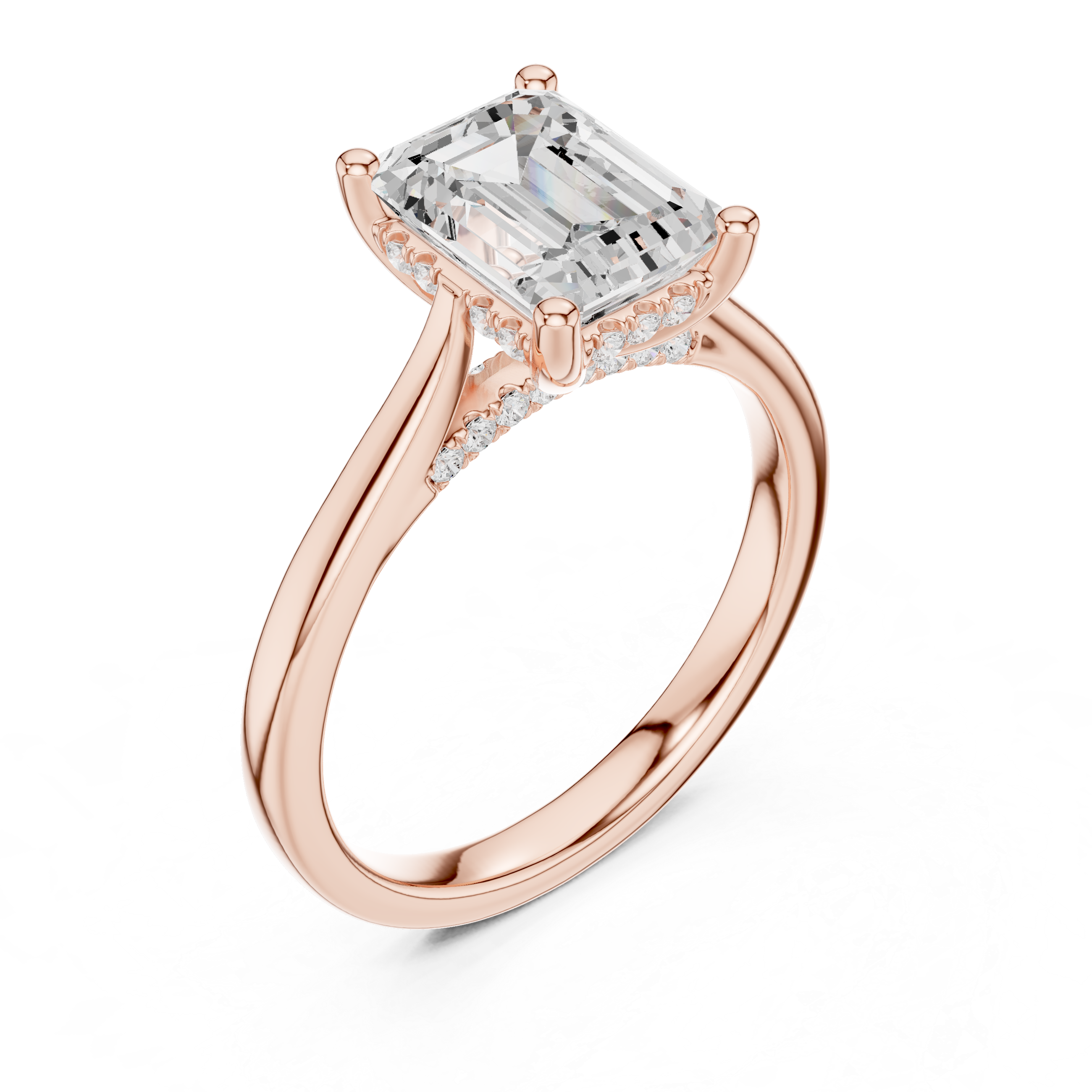 Emerald Cut Diamond Engagement Ring