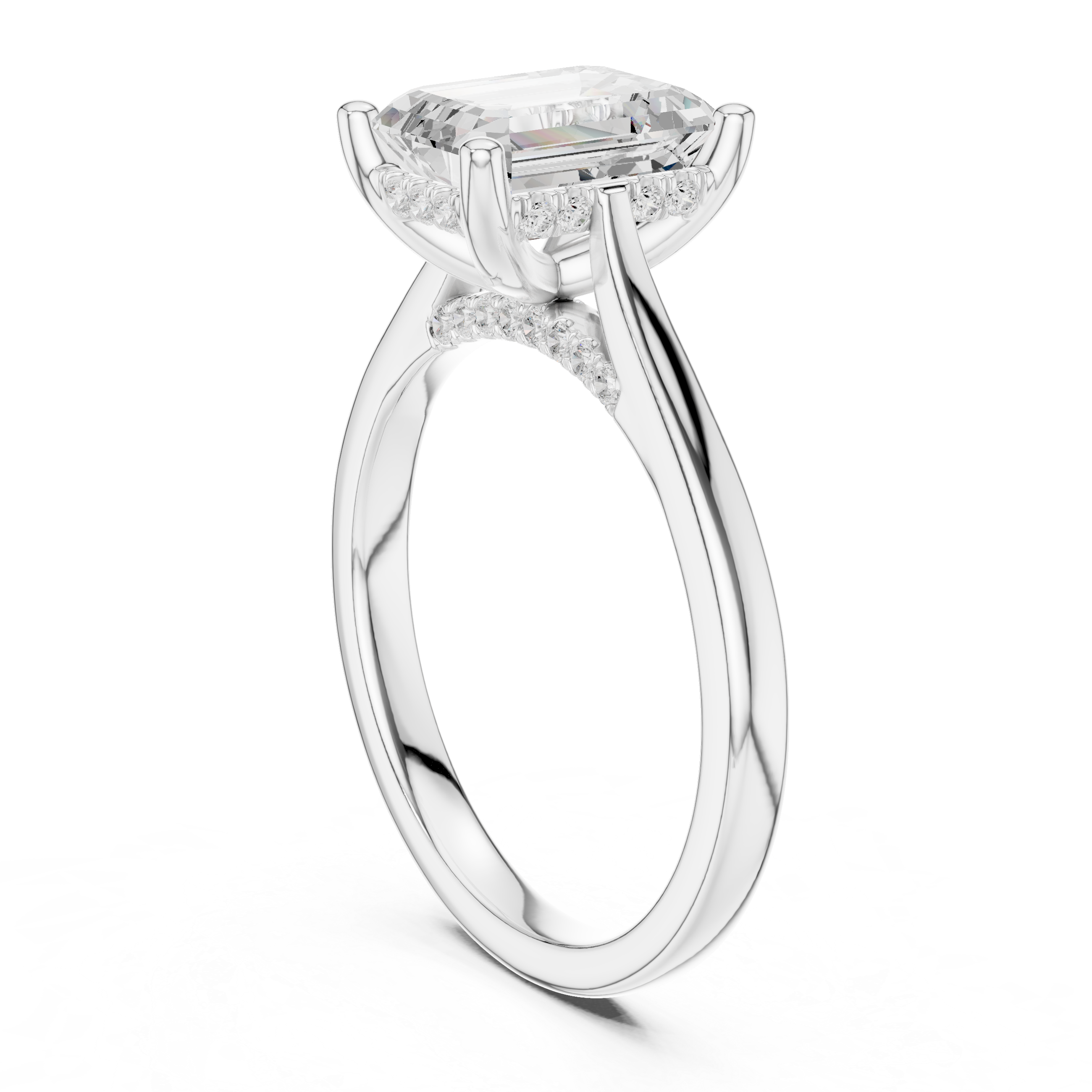 Emerald Cut Diamond Engagement Ring