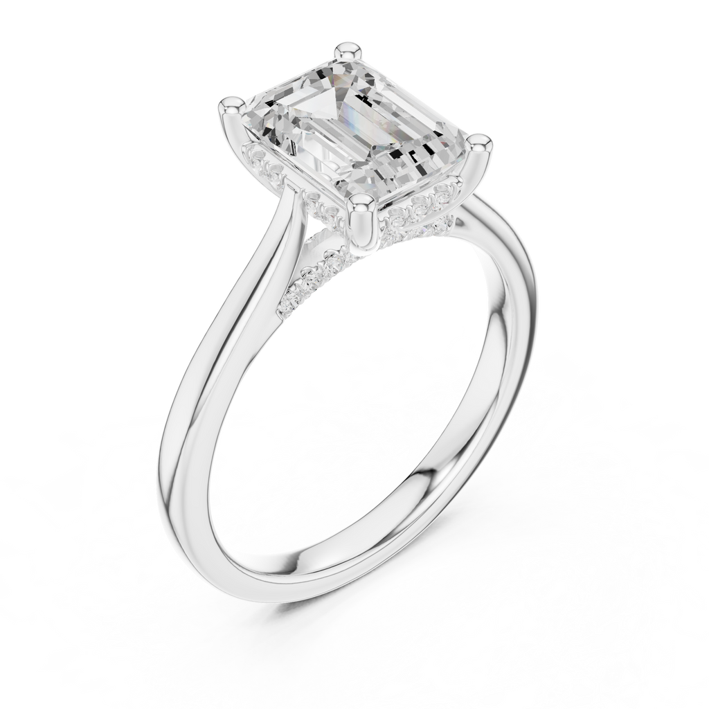 Emerald Cut Diamond Engagement Ring