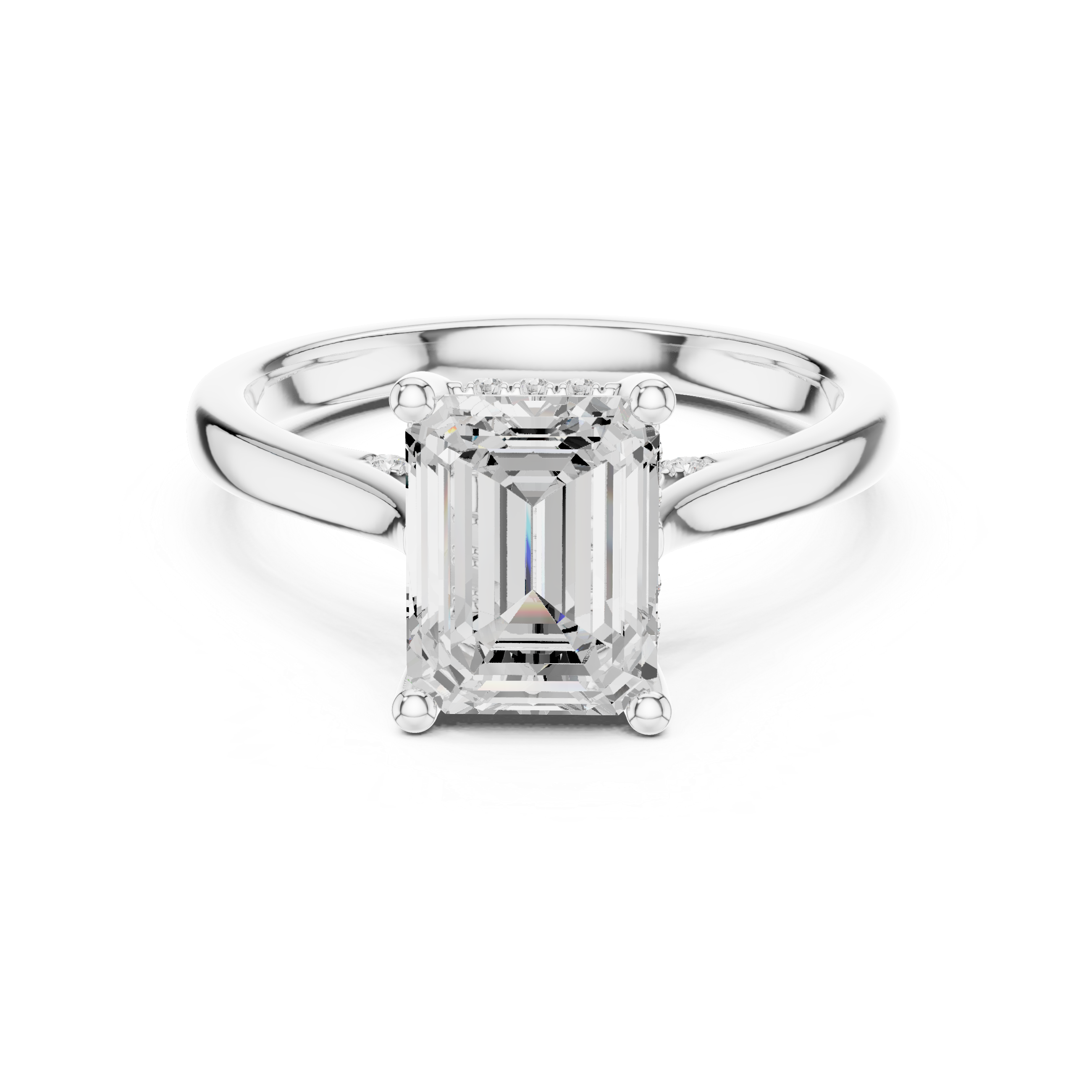 Emerald Cut Diamond Engagement Ring
