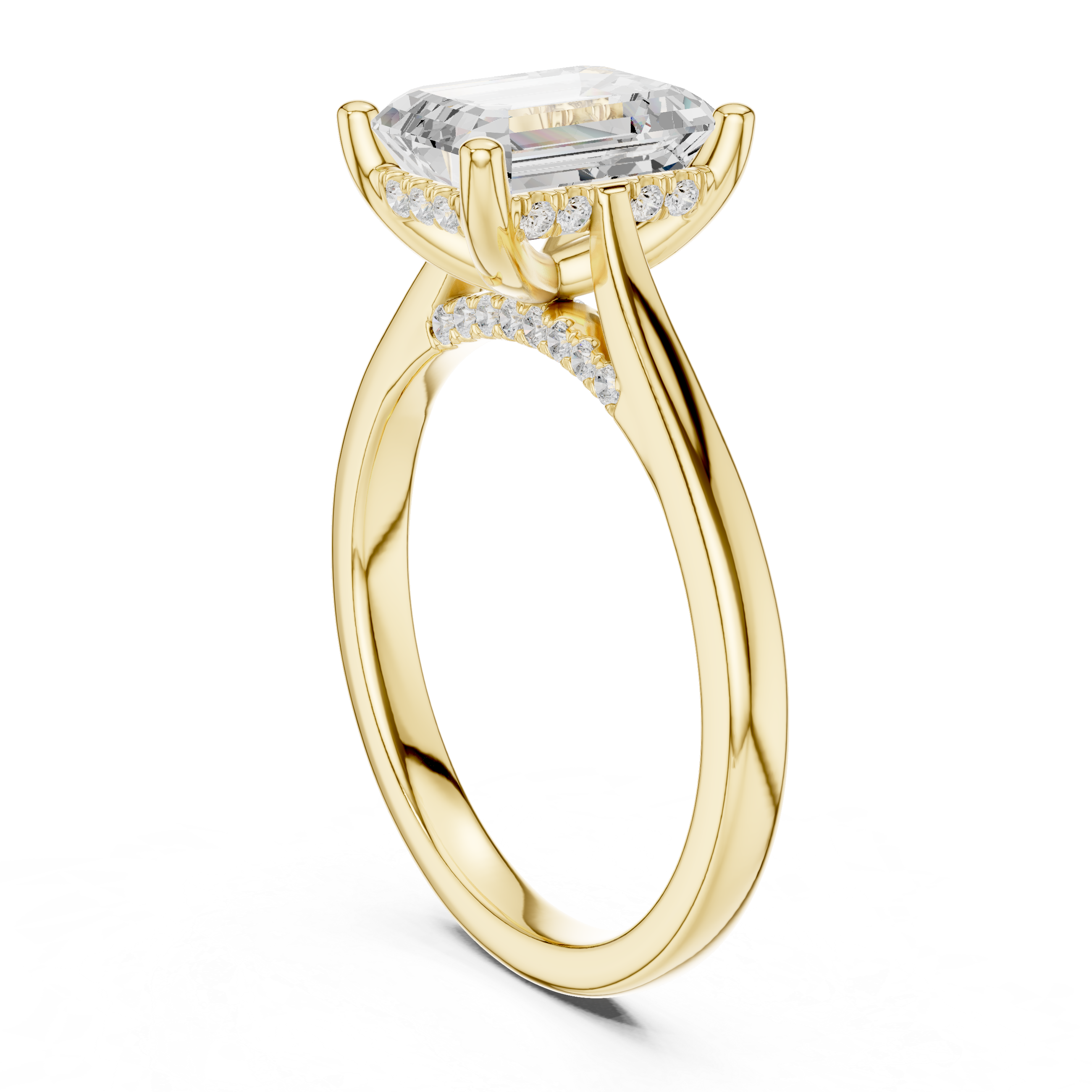 Emerald Cut Diamond Engagement Ring