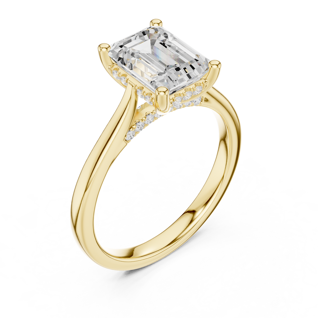 Emerald Cut Diamond Engagement Ring