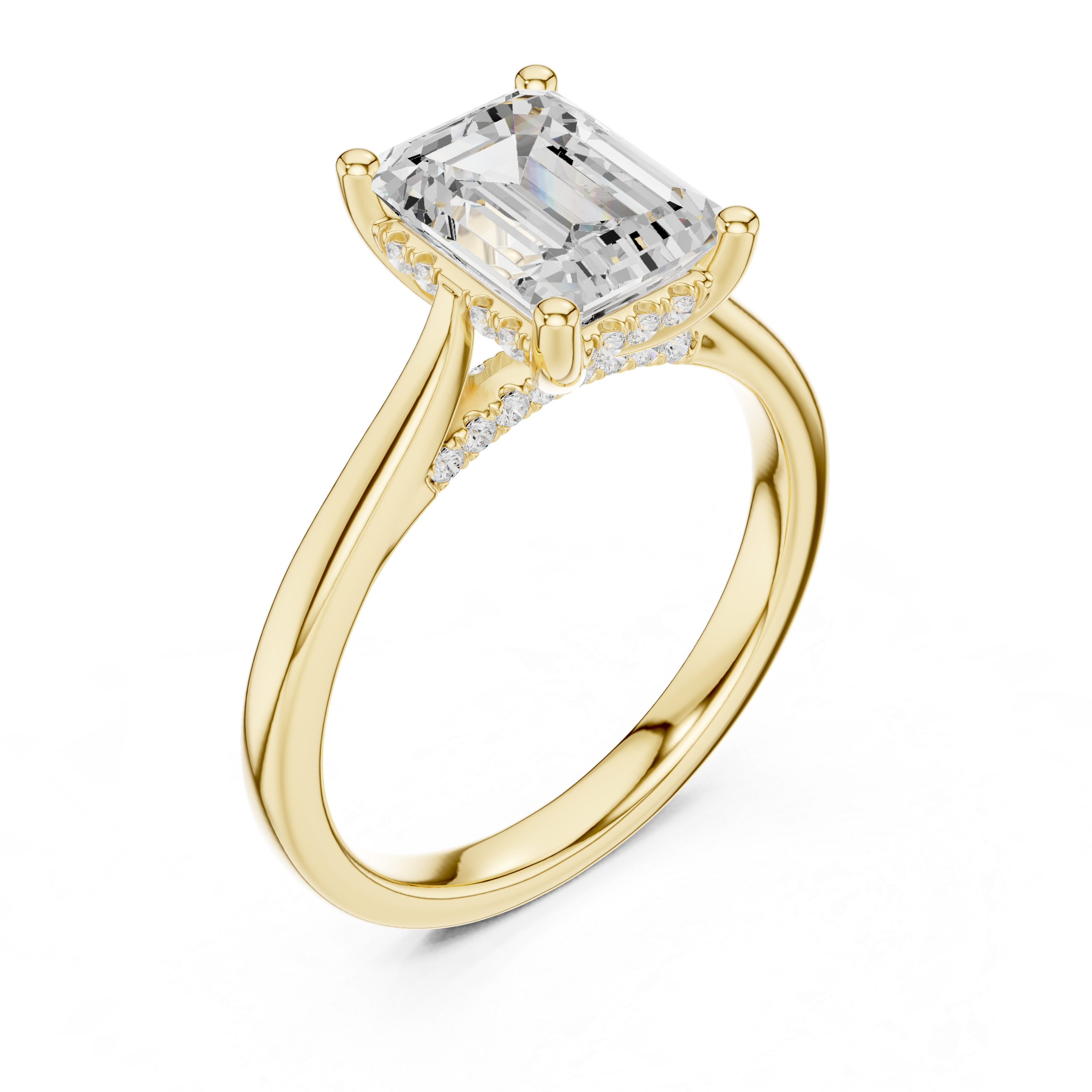 Emerald Cut Diamond Engagement Ring