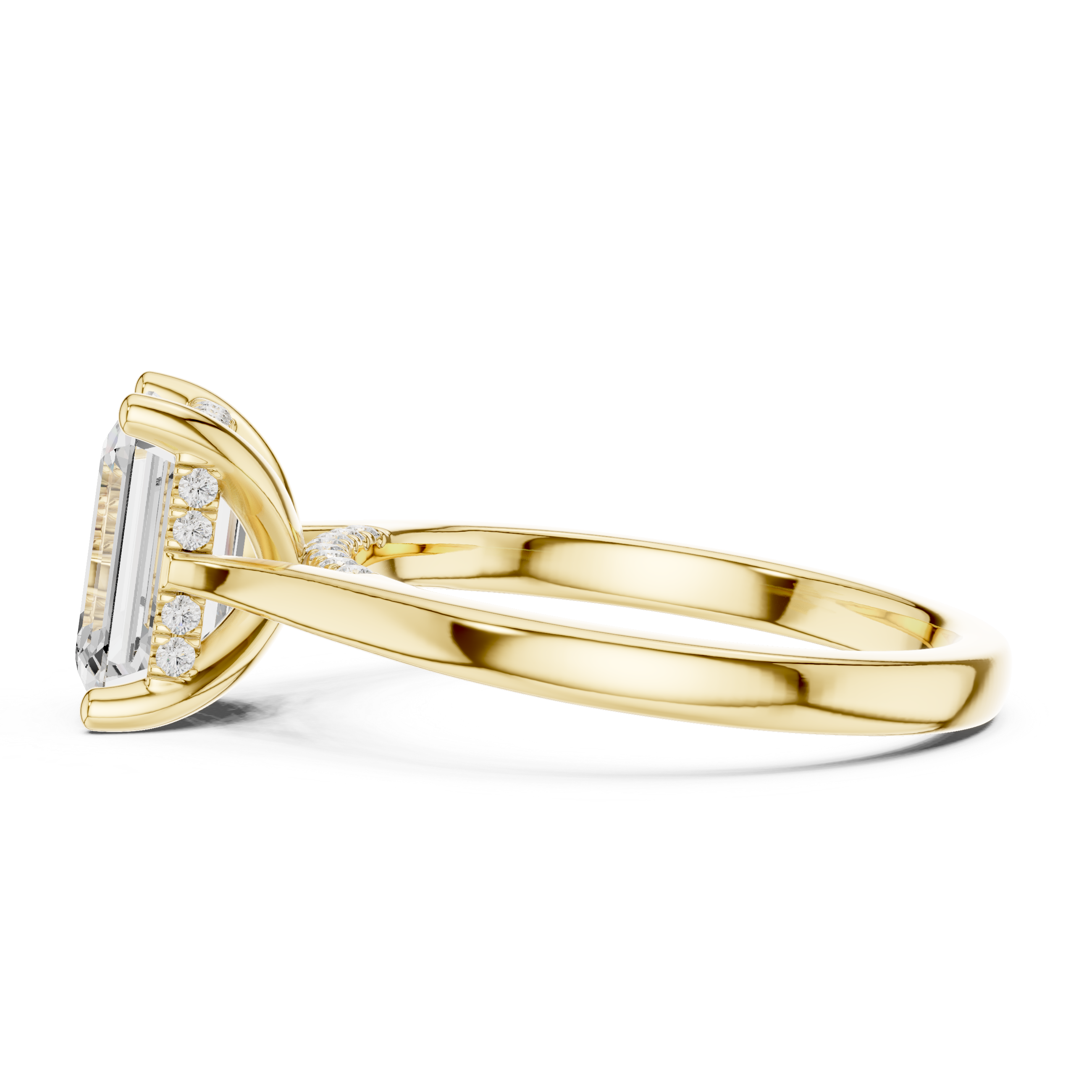 Emerald Cut Diamond Engagement Ring