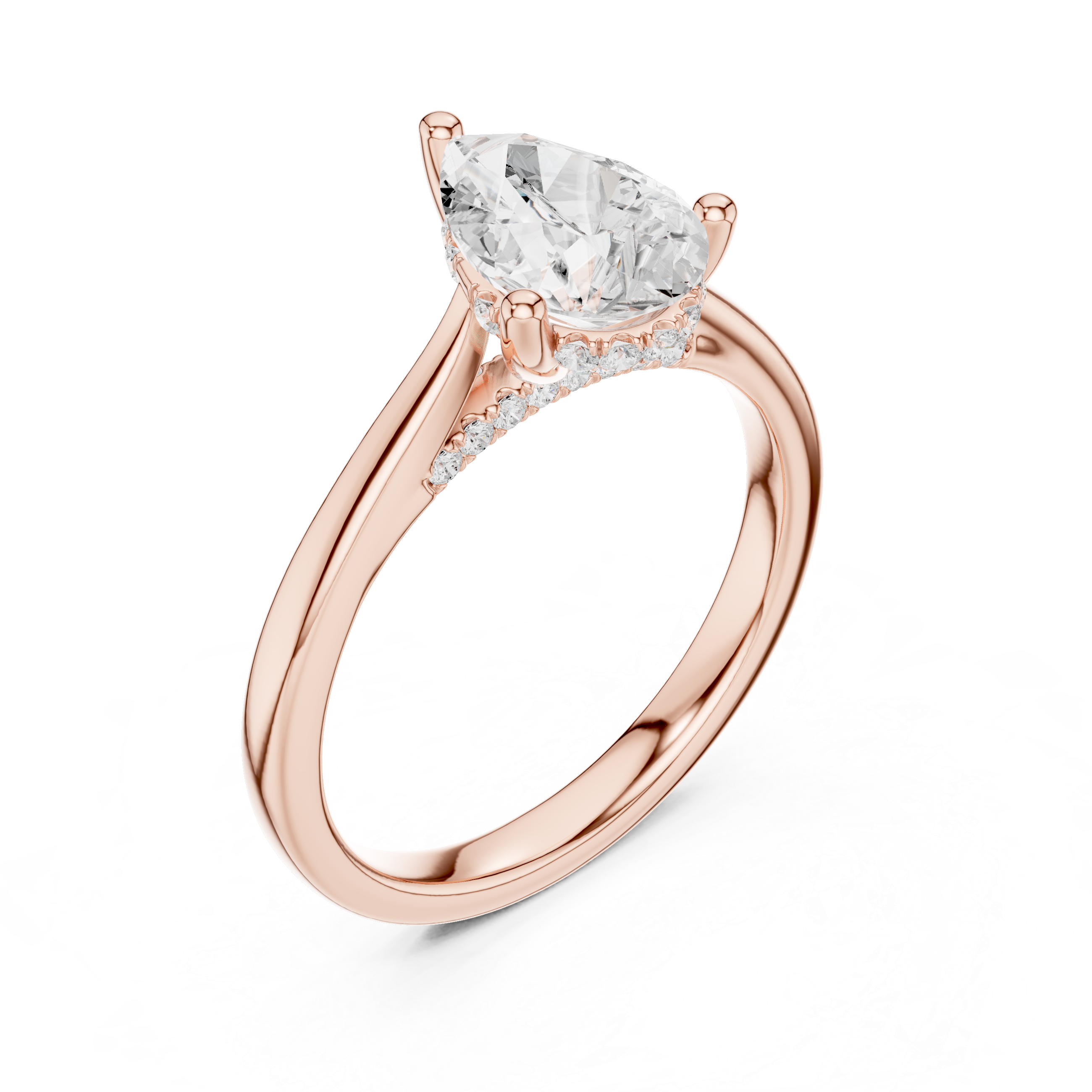 Pear Cut Solitaire Ring