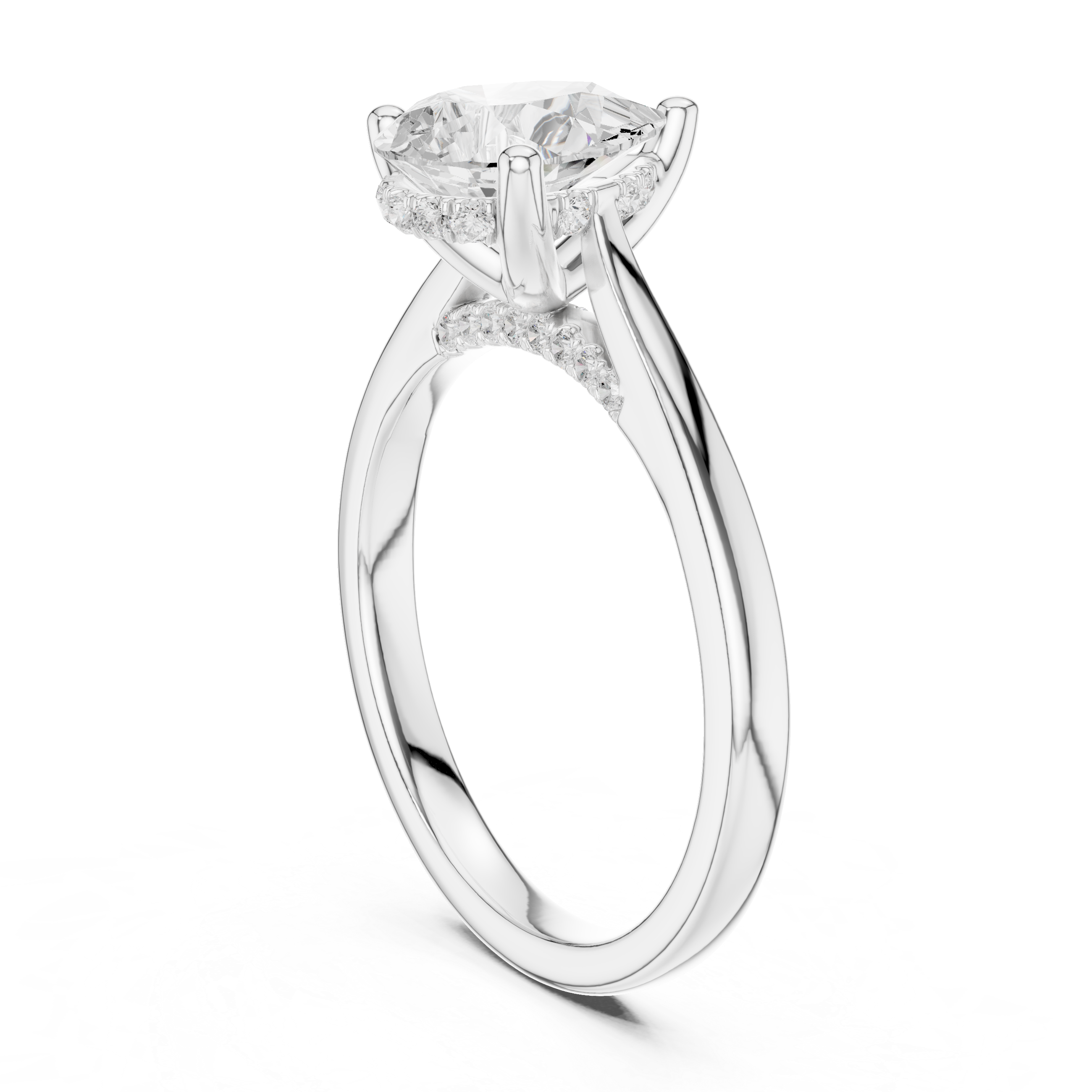 Pear Cut Solitaire Ring