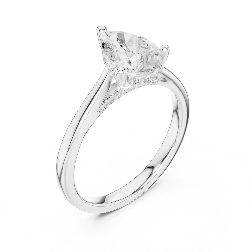 Pear Cut Solitaire Ring