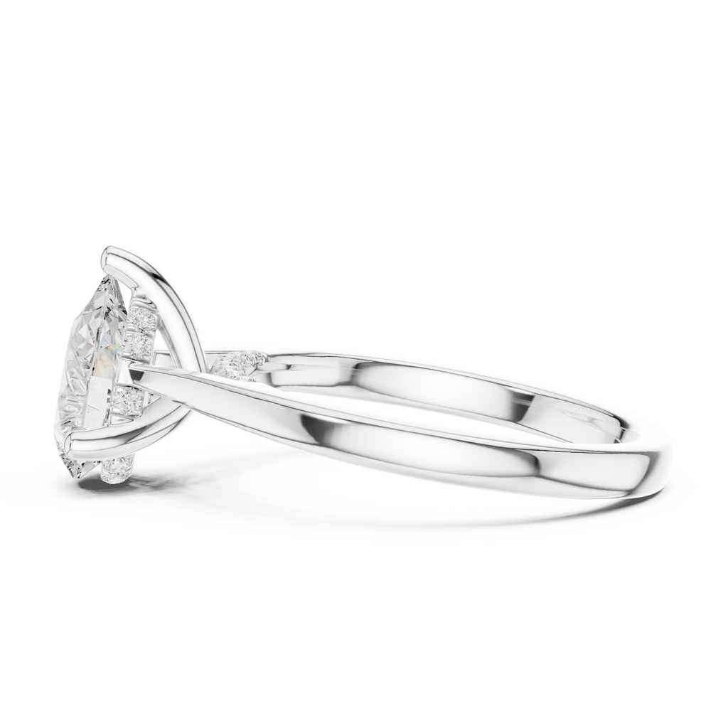 Pear Cut Solitaire Ring
