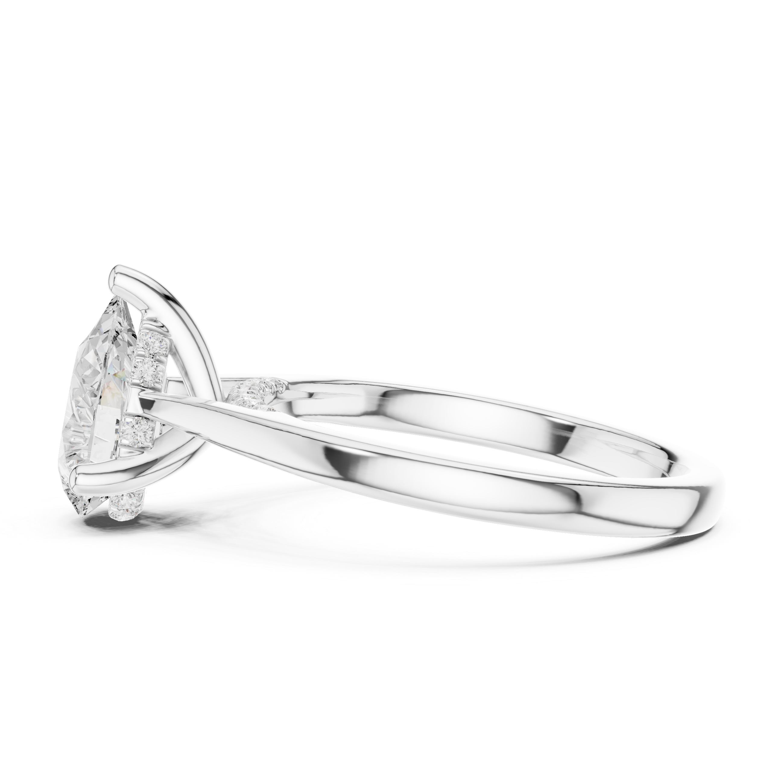 Pear Cut Solitaire Ring