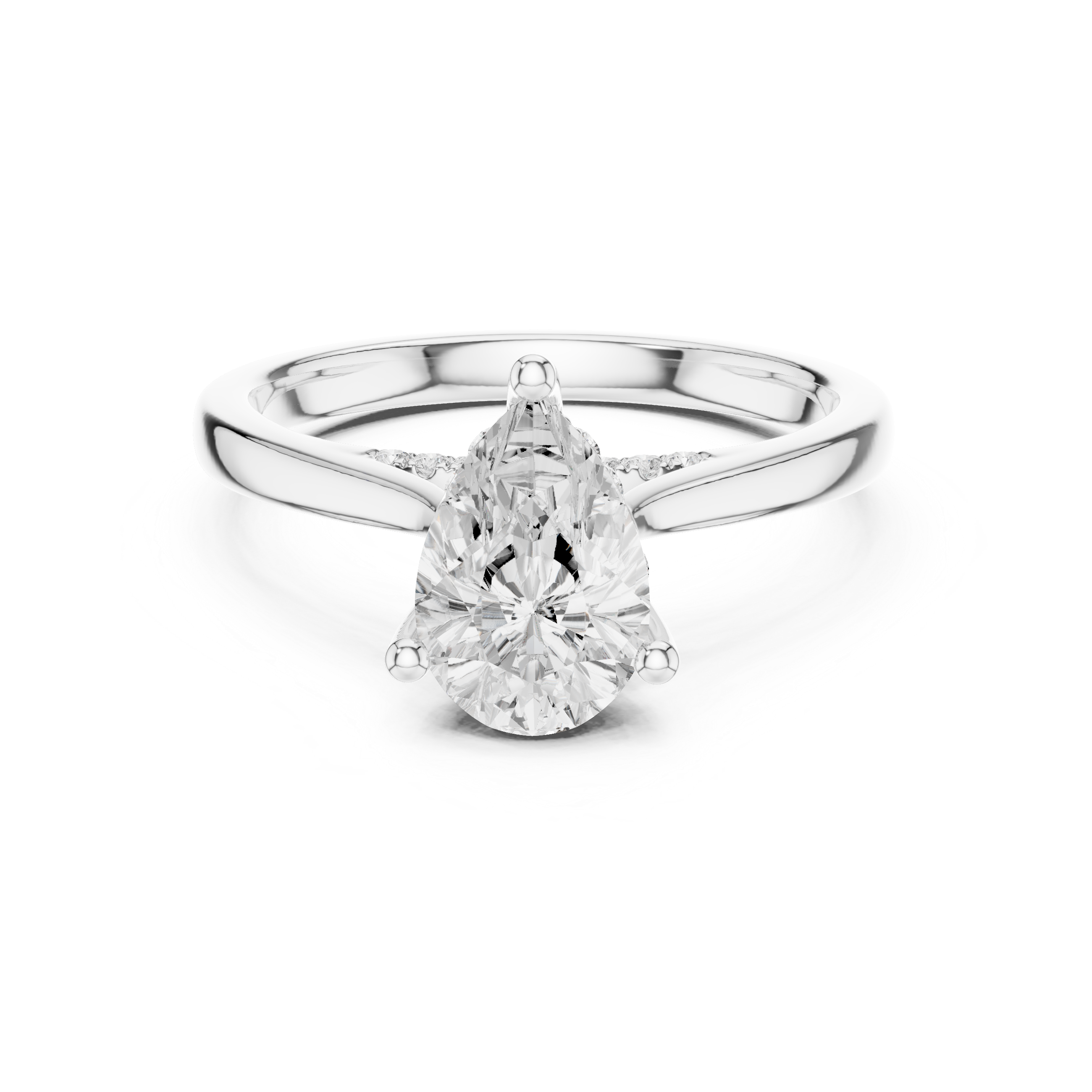Pear Cut Solitaire Ring