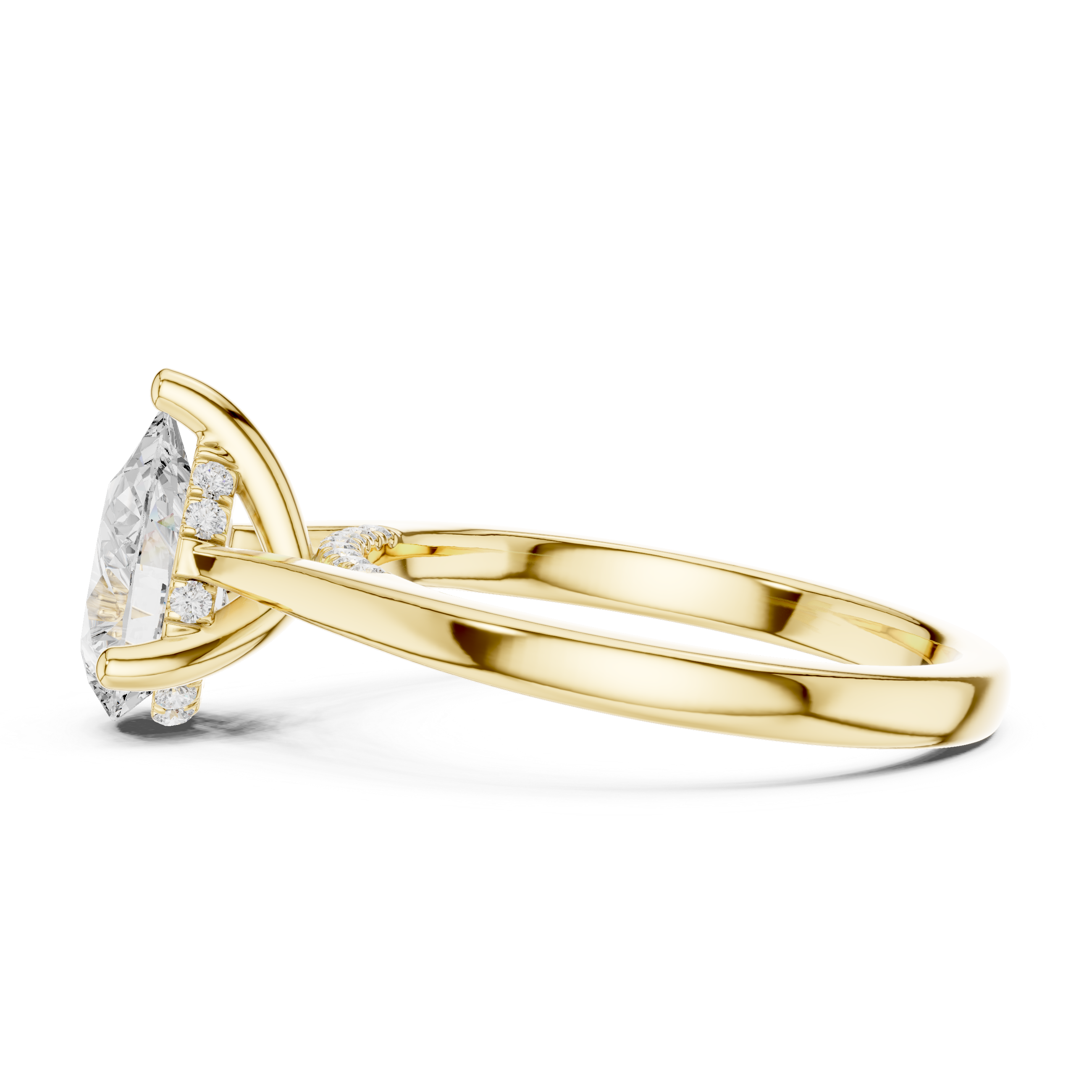Pear Cut Solitaire Ring