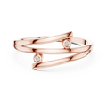 Cross Over Diamond Ring