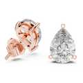 Pear Cut Diamond Stud Earrings