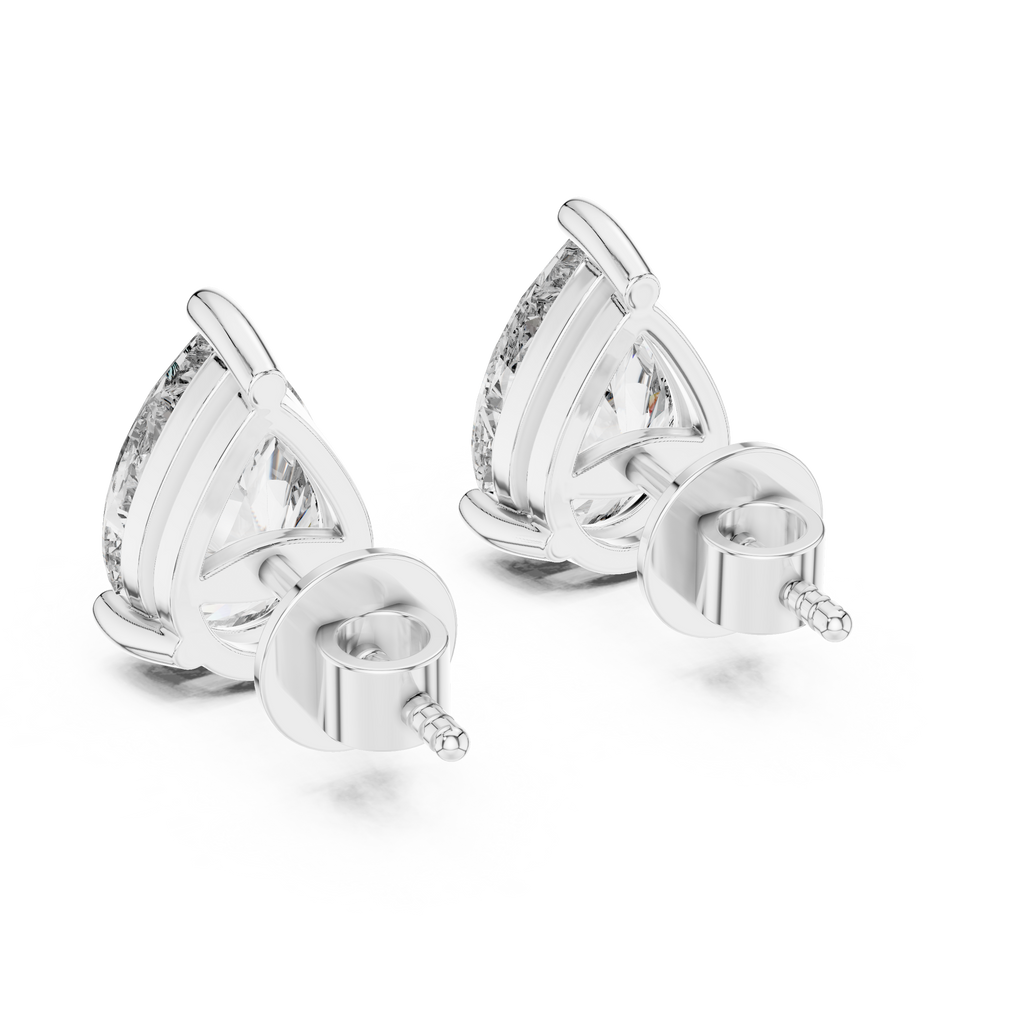 Pear Cut Diamond Stud Earrings